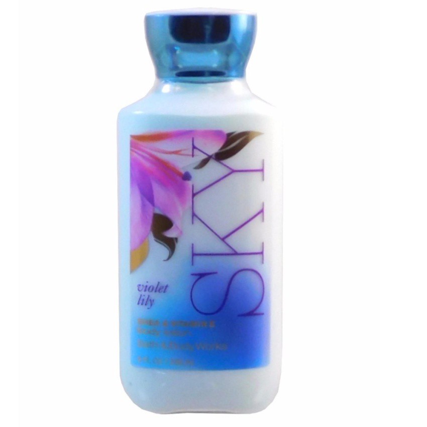 Dưỡng thể giữ ẩm da hương hoa oải hương Bath & Body Works Sky Violet Lily body lotion 236ml (Mỹ)