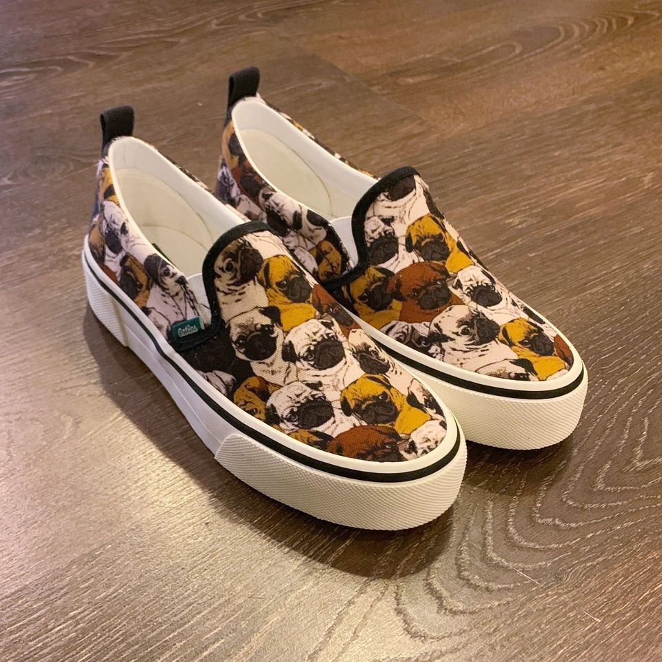 Giày lười Unisex in hình Chó Pug