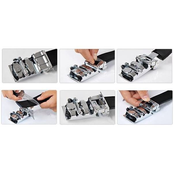 Thắt lưng da bò 100% Xả hàng giá cực shock - dây nịt nam khóa tự động da bò