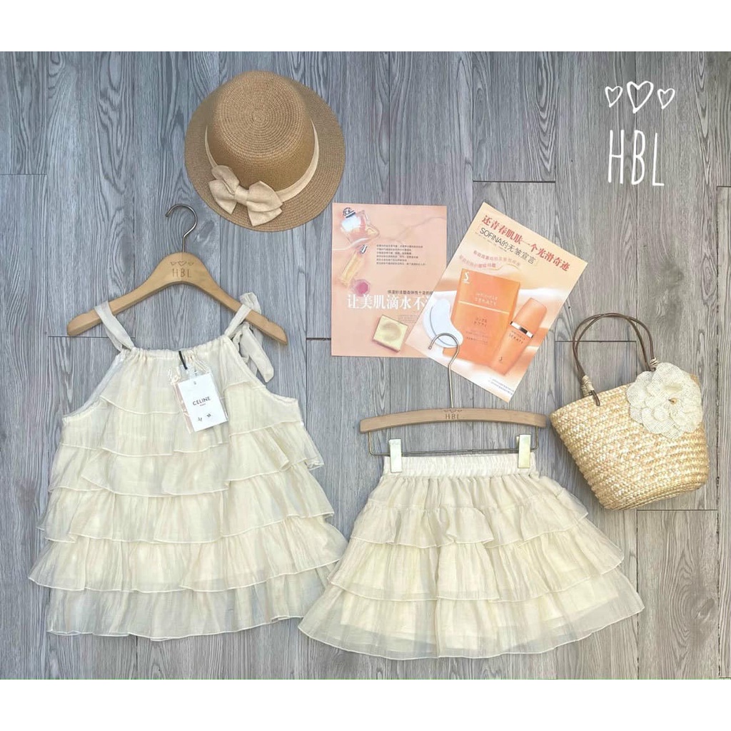 Set 2 dây xếp ly tầng mix quần đùi chất liệu đũi mềm cao cấp