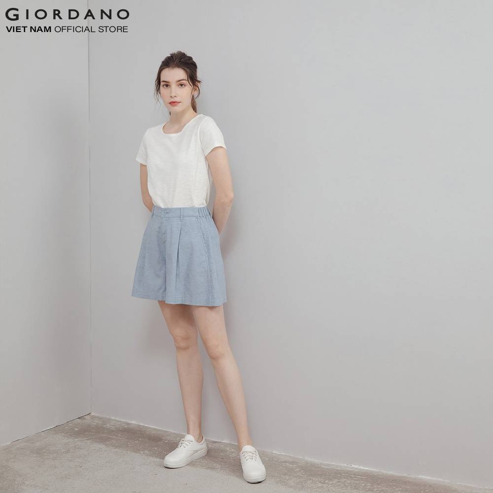 Quần Shorts Nữ Linen Giordano 05400228