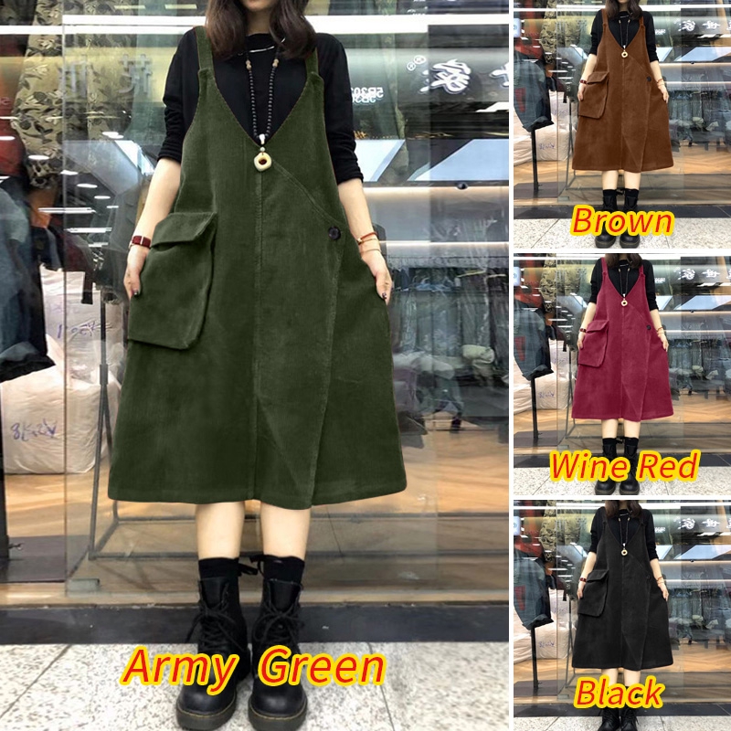 ZANZEA Đầm Dài Không Tay Cổ Chữ V Thiết Kế Thời Trang Vintage | BigBuy360 - bigbuy360.vn