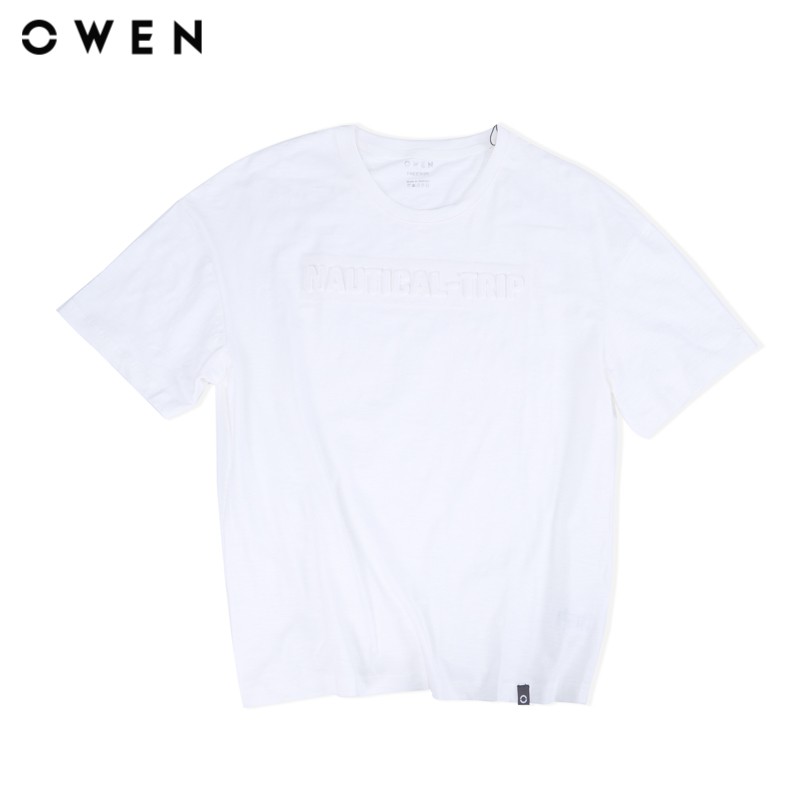 Áo thun nam Owen dáng Free size màu trắng - TSN20398