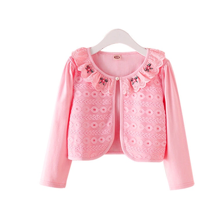 Áo Khoác Cardigan Công Chúa Tay Dài Thời Trang Xuân Thu Cho Bé Gái