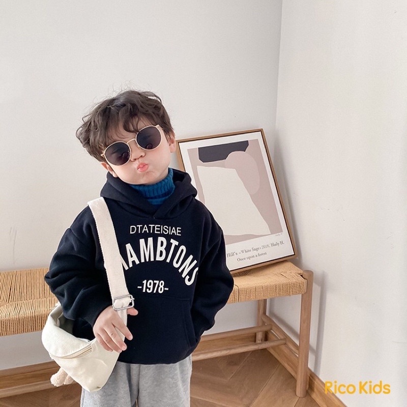 Áo khoác mũ nỉ Hoodie cho bé phong cách Hàn Quốc size 8-35kg