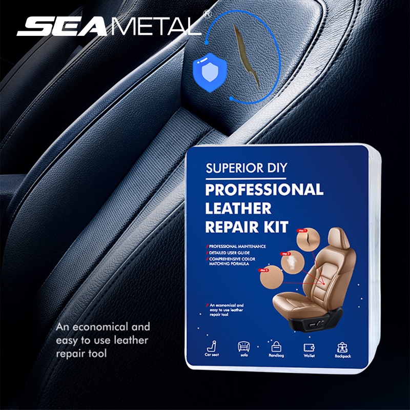 Bộ dụng cụ vệ sinh SEAMETAL chất liệu nhựa resin phục hồi vết trầy xước da tiện dụng cho ghế sofa