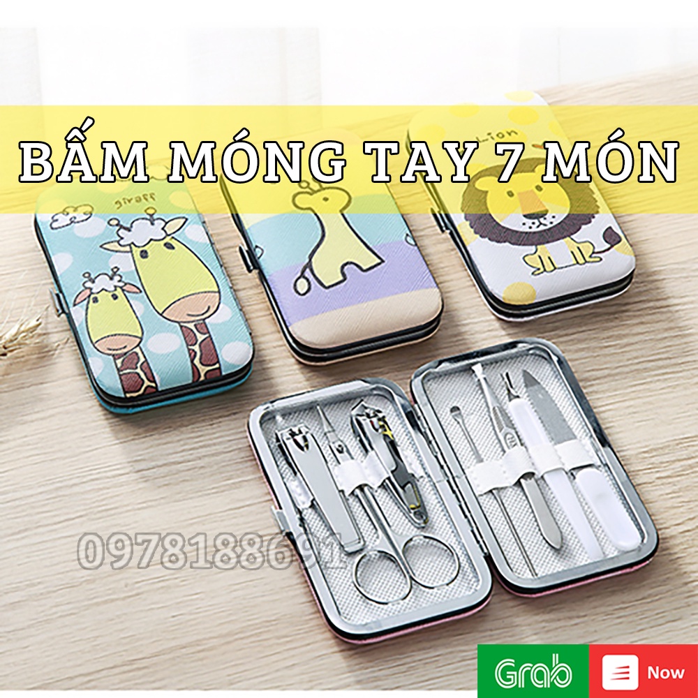 Bộ Bấm Móng Tay 7 Món Bằng Thép Không Gỉ
