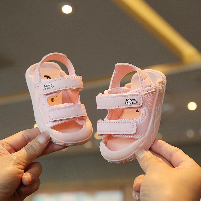 Sandal Dép Tập Đi Quai Hậu Mũi Cao Cho Bé Trai Bé Gái  Move Fashion Chống Trơn Chống Vấp Cho Bé Từ 0 - 4t Tuổi