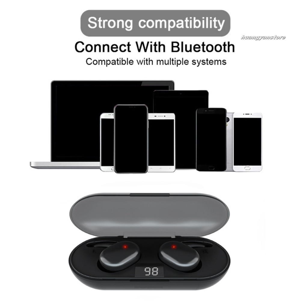 Bộ Tai Nghe Bluetooth 5.0 Không Dây Av-q2 Tws Chống Ồn Kèm Phụ Kiện