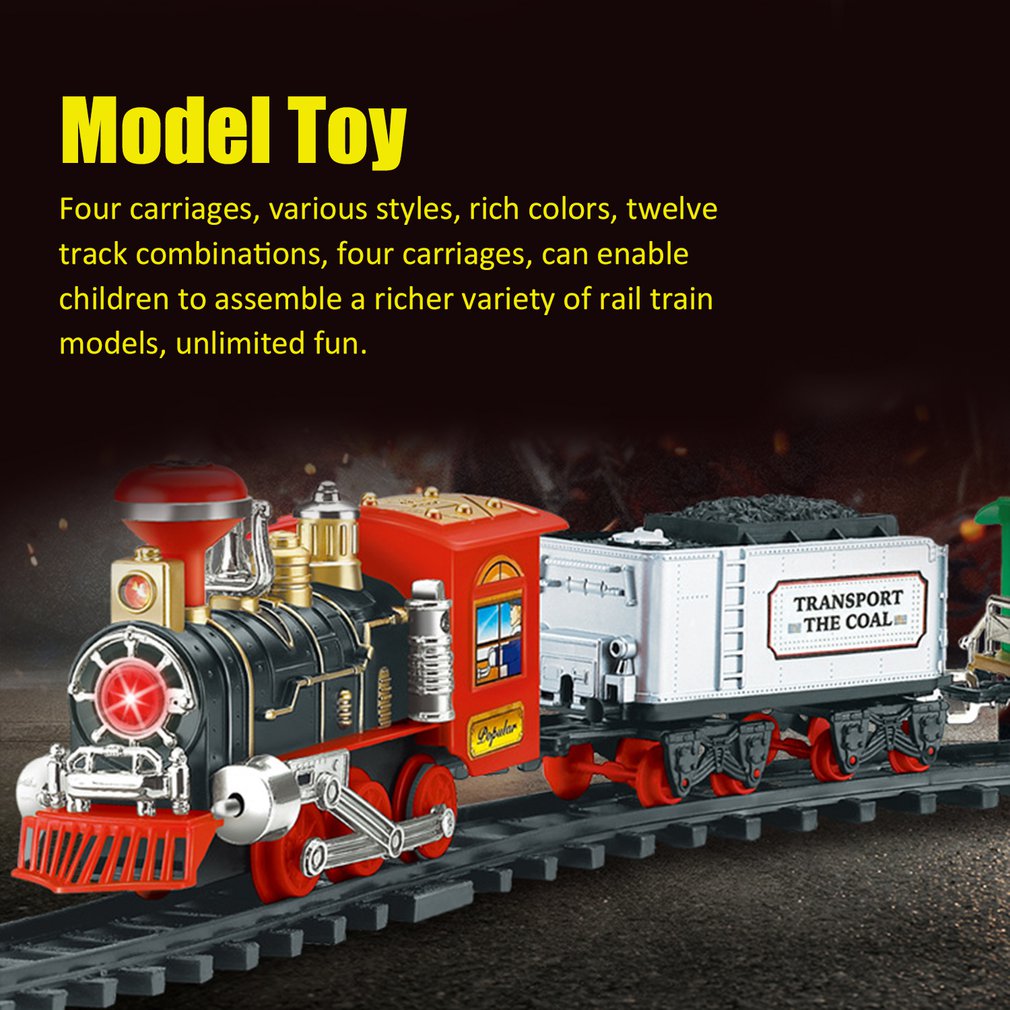 HYG Toys Tàu hỏa hợp kim điều khiển từ xa có thể phun hơi nước