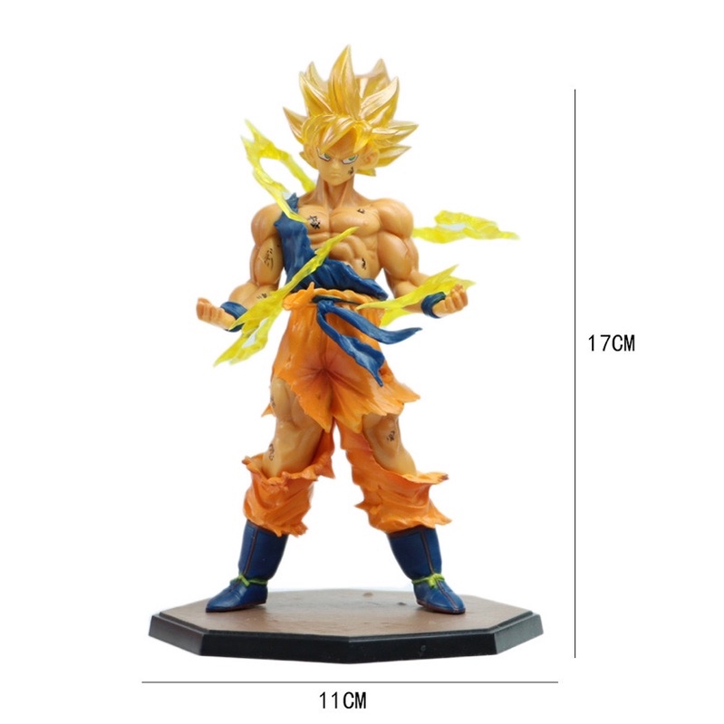 Mô hình Dragon ball - Mô hình 7 viên ngọc rồng son goku ss cao 17cm bằng nhựa PVC cao cấp