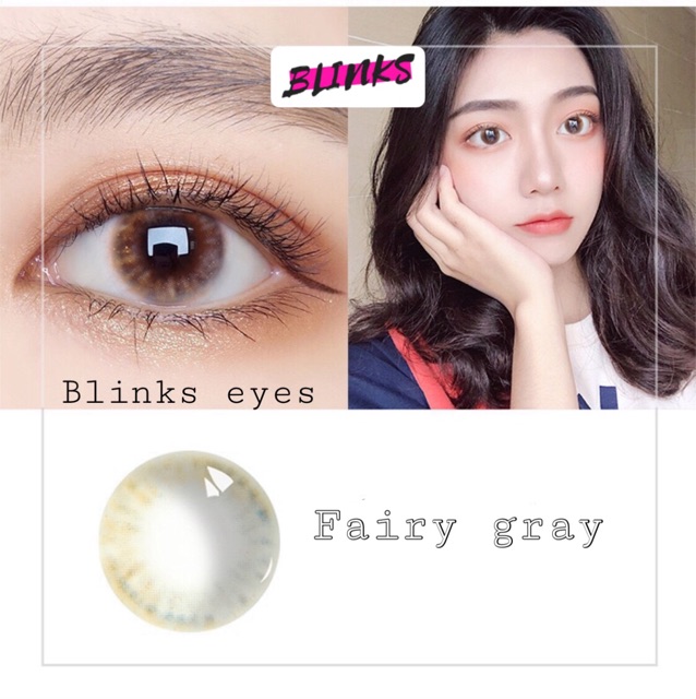 Fairy lens - xám/nâu ( 0 đến 8 độ ) - lens kính áp tròng