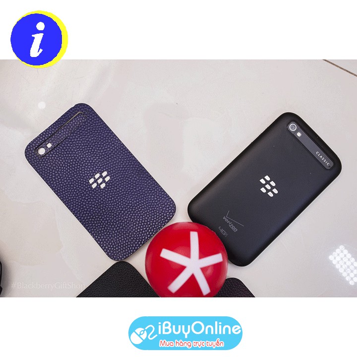 Miếng dán lưng da cho điện thoại BlackBerry Classic Q20 - Da bò thật 100%