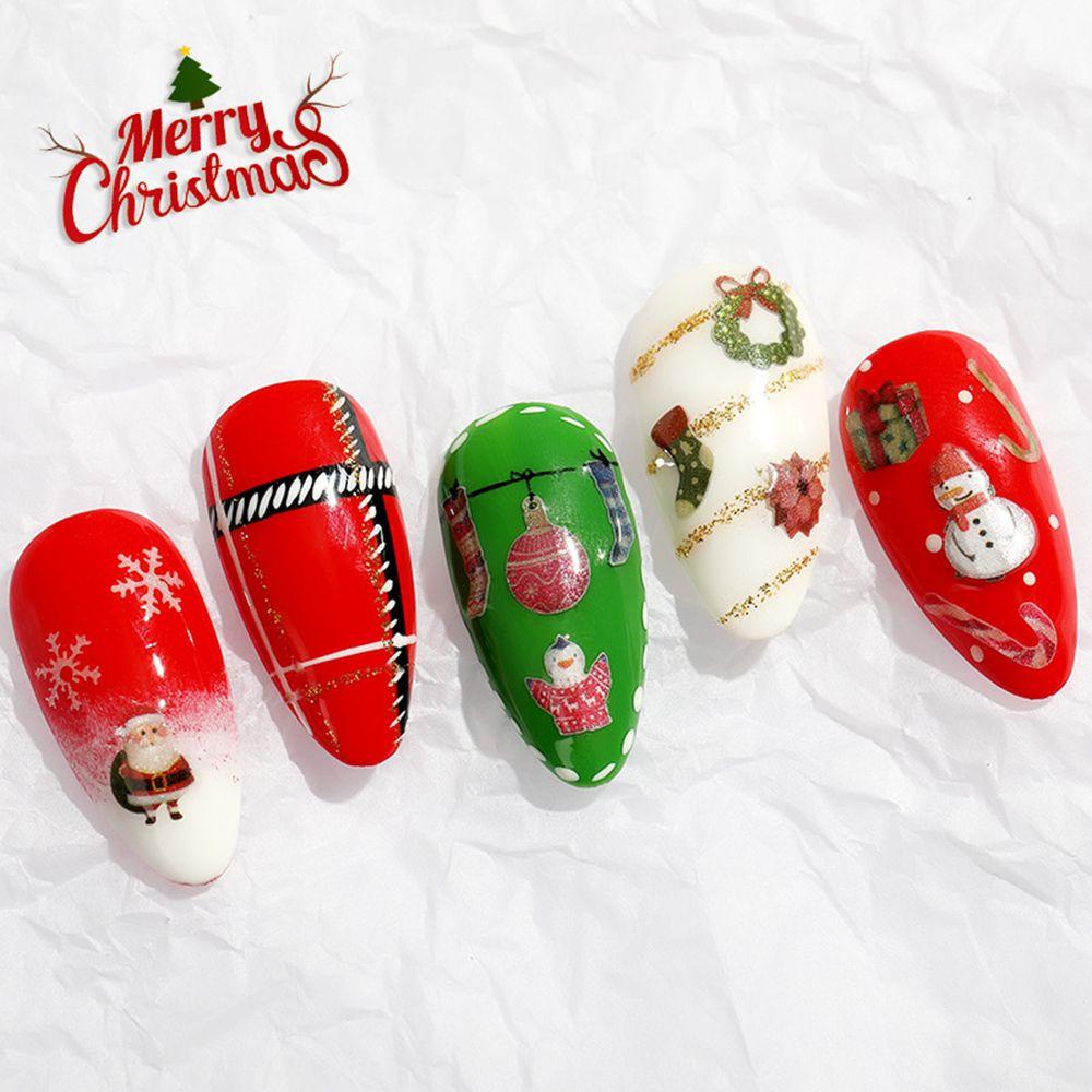 Hạt Kim Tuyến 3D Hình Lá Phong / Người Tuyết / Kẹo Trang Trí Móng Tay