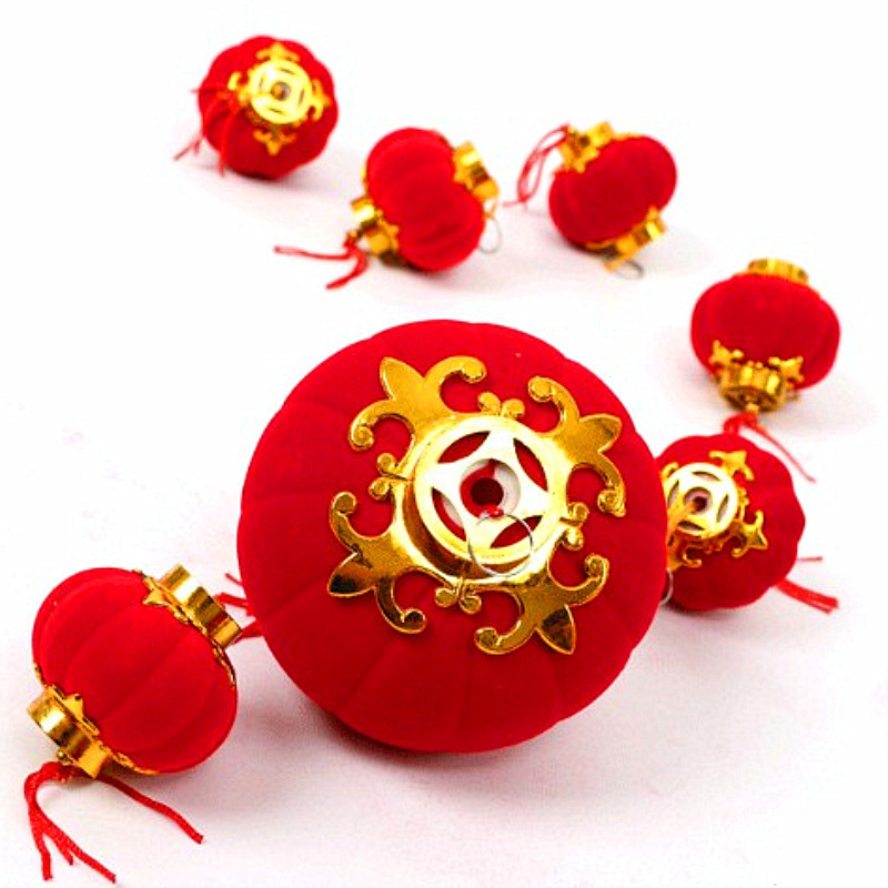 Set 30 Đèn Lồng Trang Trí Theo Phong Cách Lễ Hội Trung Hoa 3cm