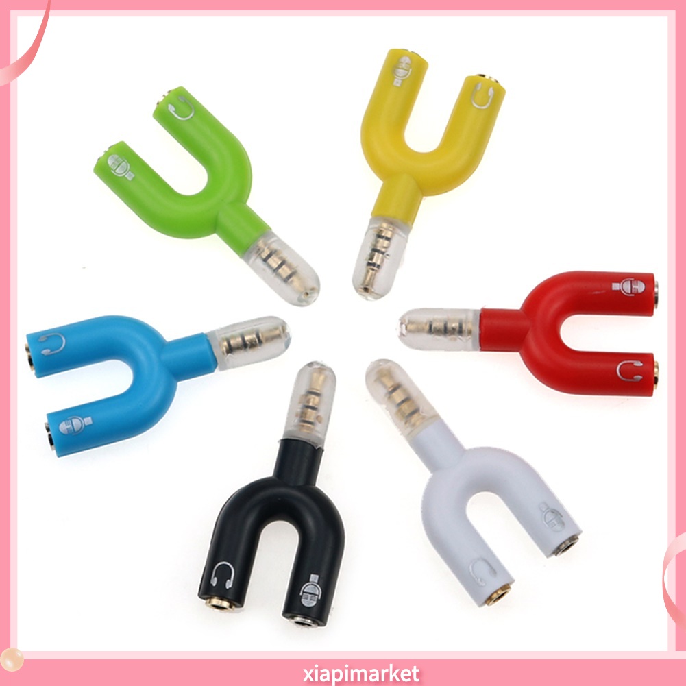 Đầu Chia Cổng Âm Thanh 3.5mm Chữ U Từ 1 Sang 2 Tiện Dụng
