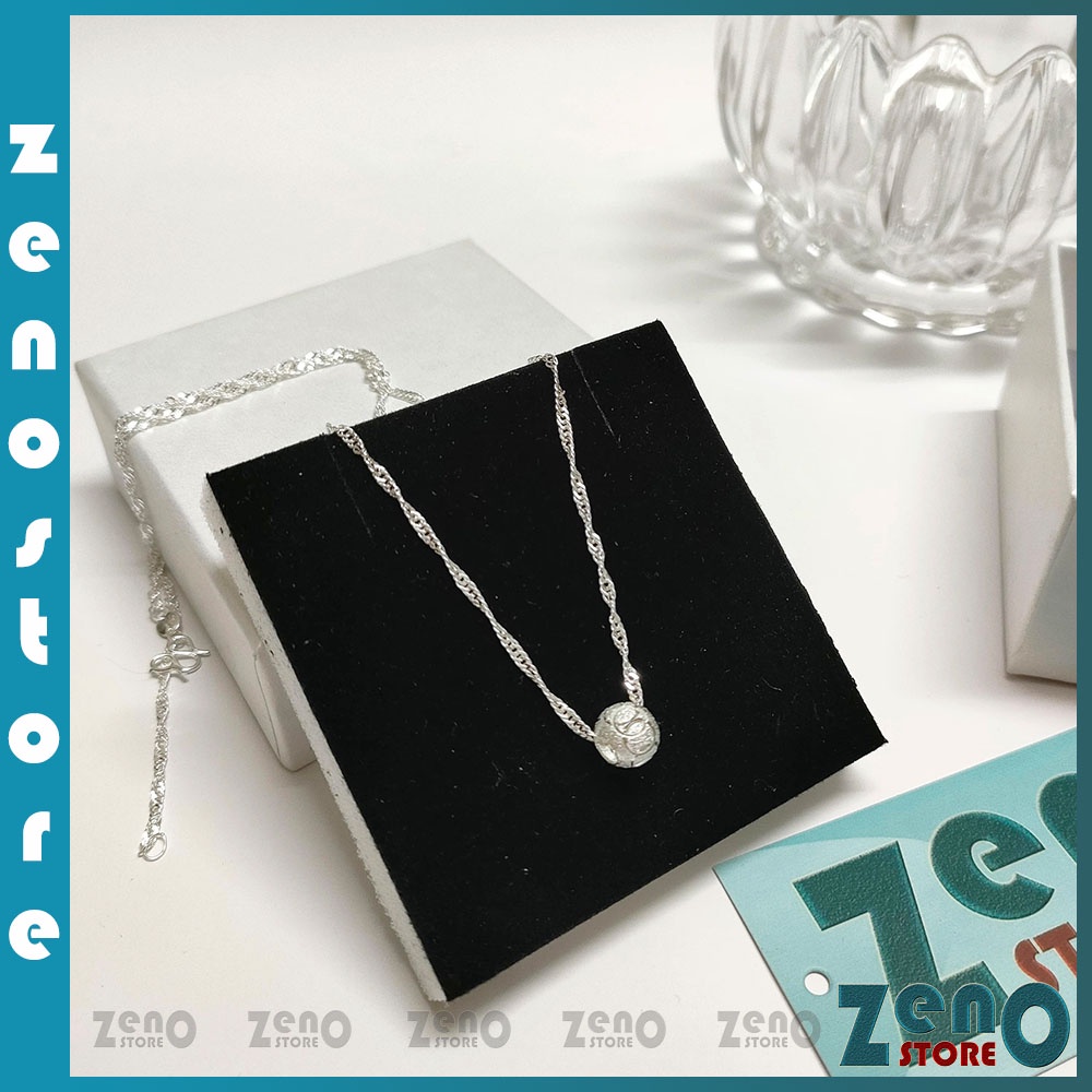 Vòng cổ ZenO hạt Transit (full box) DC03, dây chuyền hợp kim bạc phong cách Hàn Quốc
