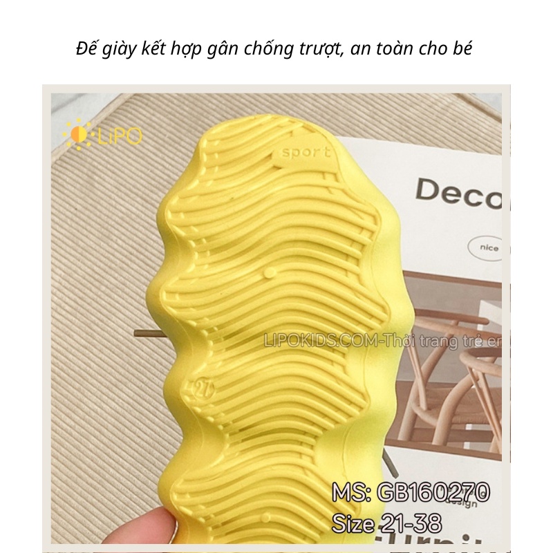Giày thể thao trẻ em bé trai bé gái 2-10 tuổi cổ chun sành điệu hàng Quảng Châu cao cấp GB160