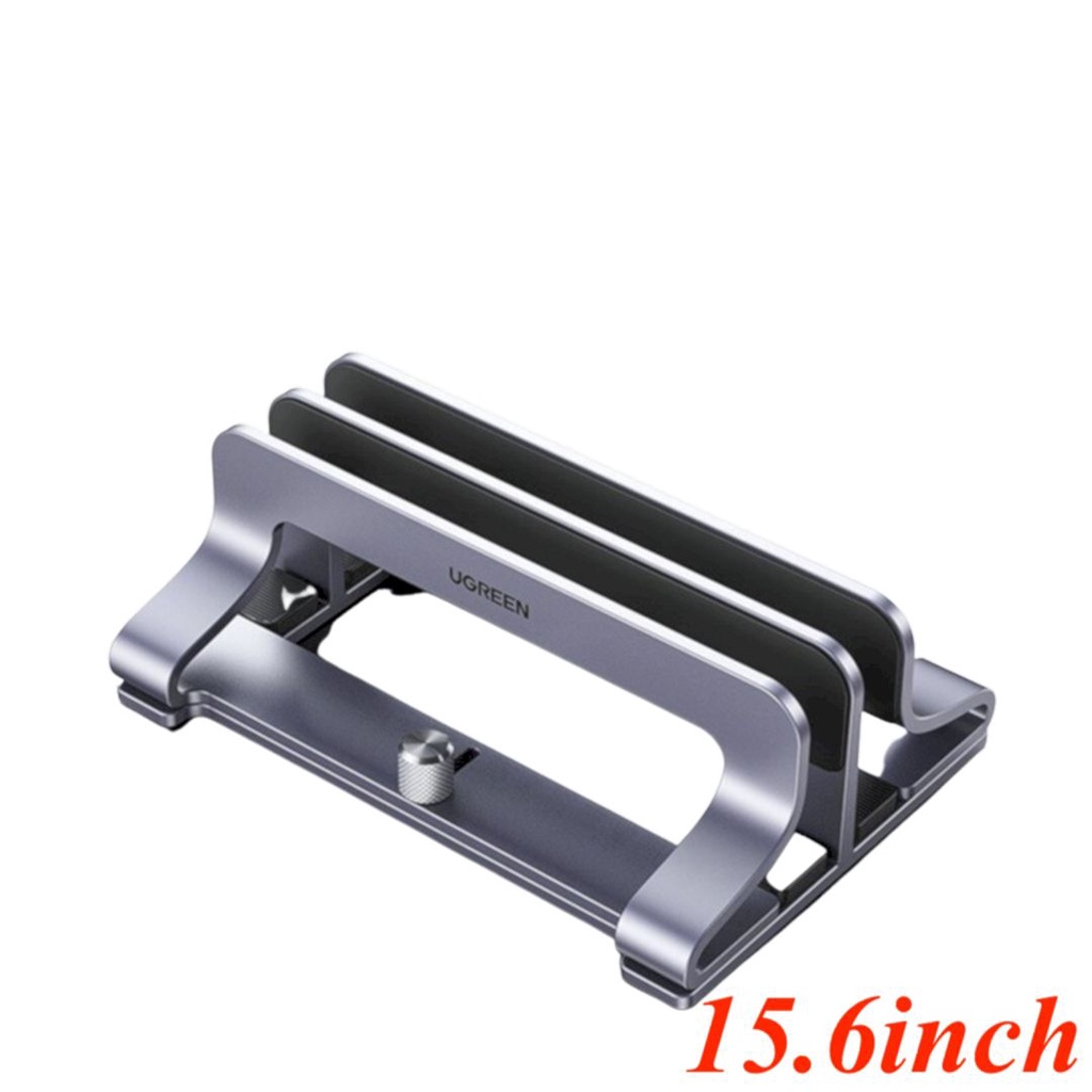 Chân đế đôi để máy tính xách tay, Macbook dọc Ugreen 60643 2 slot 15.6inch Hợp kim nhôm Màu Xám LP258 Hàng chính hãng