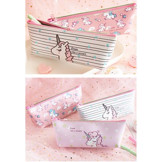 Hộp bút vải hình unicorn dễ thương xinh xắn size nhỏ