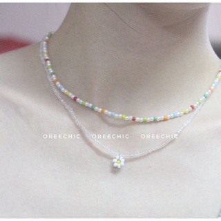 Set vòng cổ cườm daisy