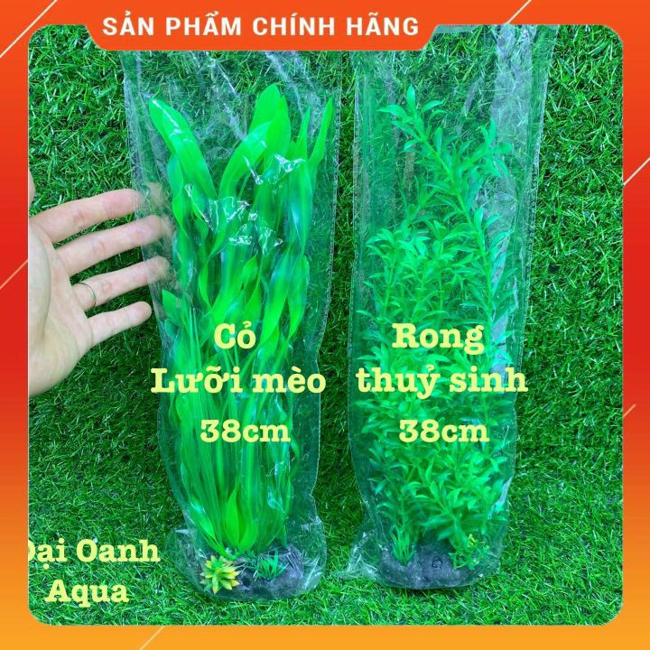 Cây Nhựa Thủy Sinh Trang Trí Bể Cá Cảnh Cao 38cm-Cây Cảnh Thủy Sinh Giả Trang Trí Bể Cá Cảnh