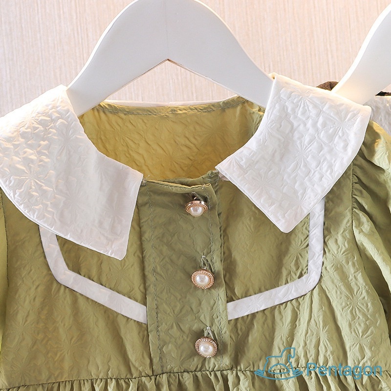 Đầm Công Chúa Cổ Búp Bê Màu Sắc Ngọt Ngào Phong Cách Hàn Quốc Thời Trang Mùa Hè Cho Bé Gái