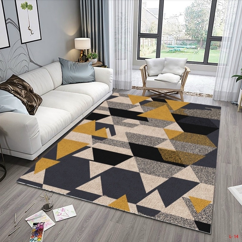 Thảm bali trải sàn phòng khách lót sàn phòng ngủ decor trang trí phòng sofa thảm 2mx3m 5D nỉ lì cao cấp - Sam-