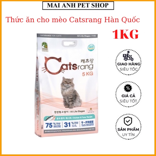 Thức Ăn Cho Mèo Hạt Khô Catsrang,Apro IQ,Minino,Me-0 + tặng kèm 1 pate ciao súp thưởng or xúc xích cho chó,mèo