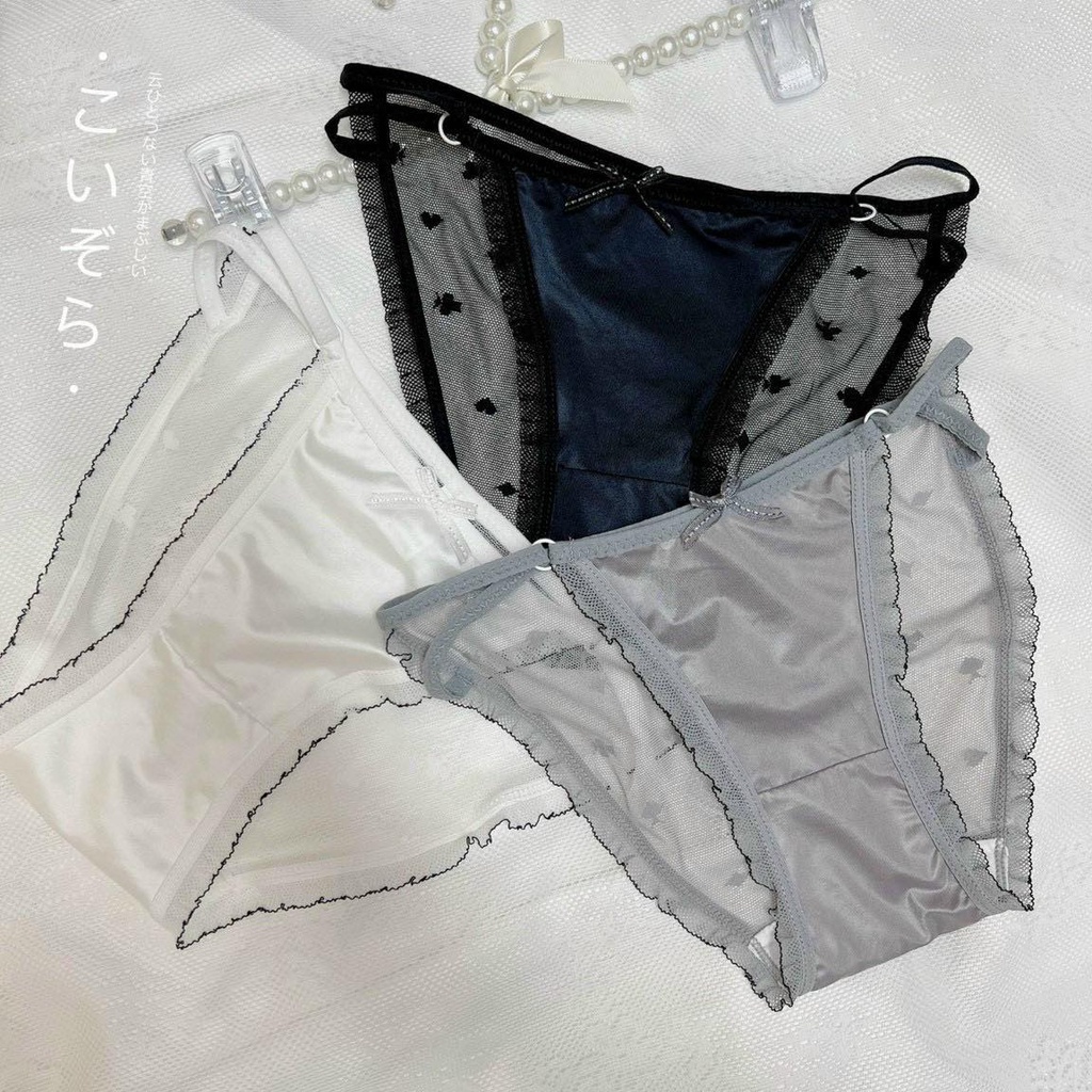 Quần Lót Ren Sexy Viền Màu Phối Họa Tiết Trái Tim Gợi Cảm Quyến Rũ - Moon Underwear