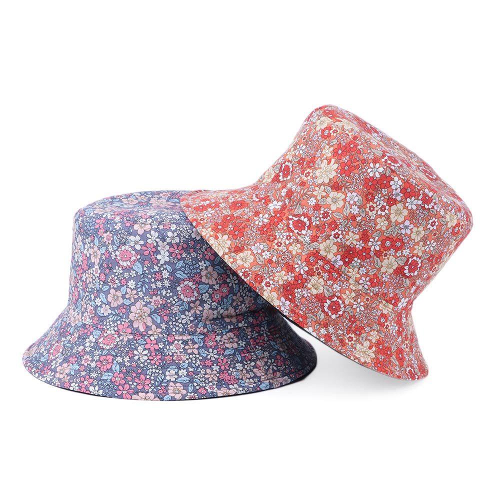 Mũ Tai Bèo Cotton Hai Mặt Thoáng Khí In Họa Tiết Hoa Thời Trang