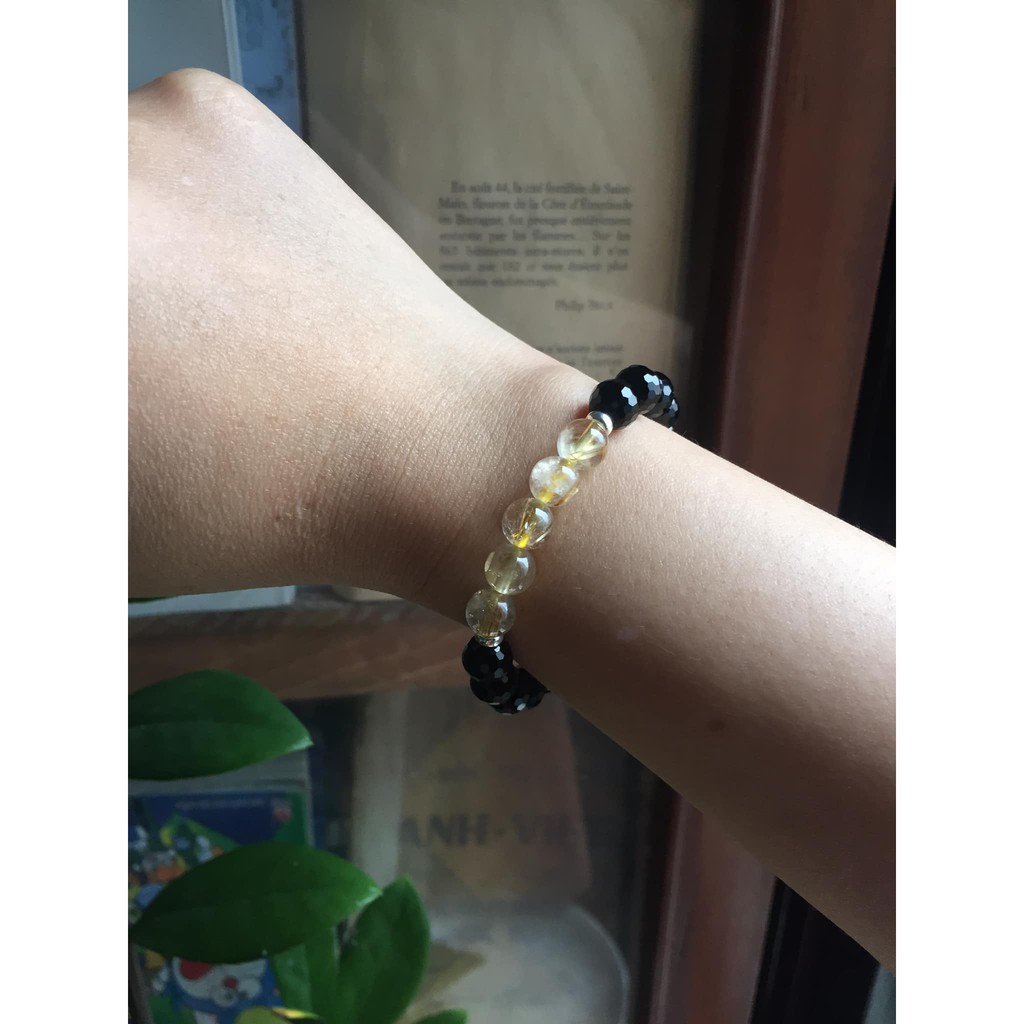 Vòng tay đá và trai 2hand Nhật