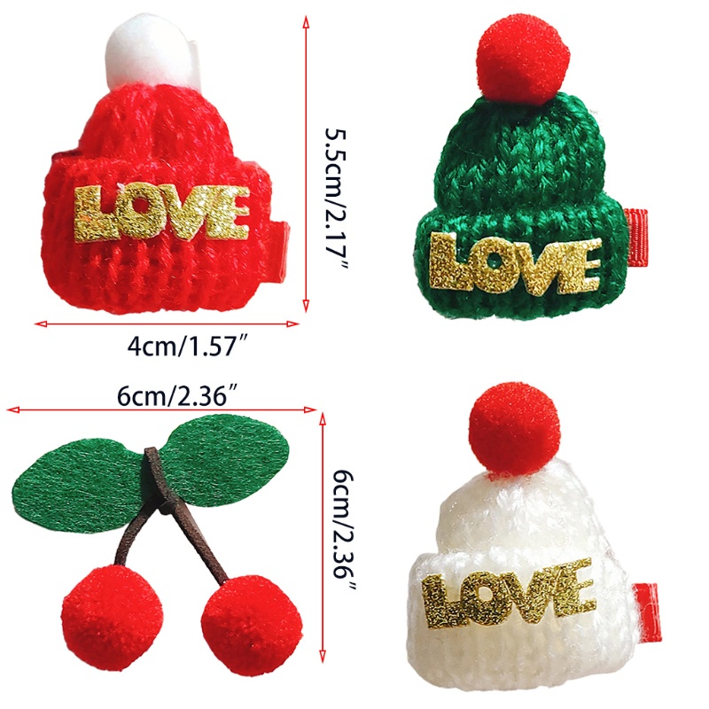 Kẹp Tóc Hình Nón Giáng Sinh Dễ Thương