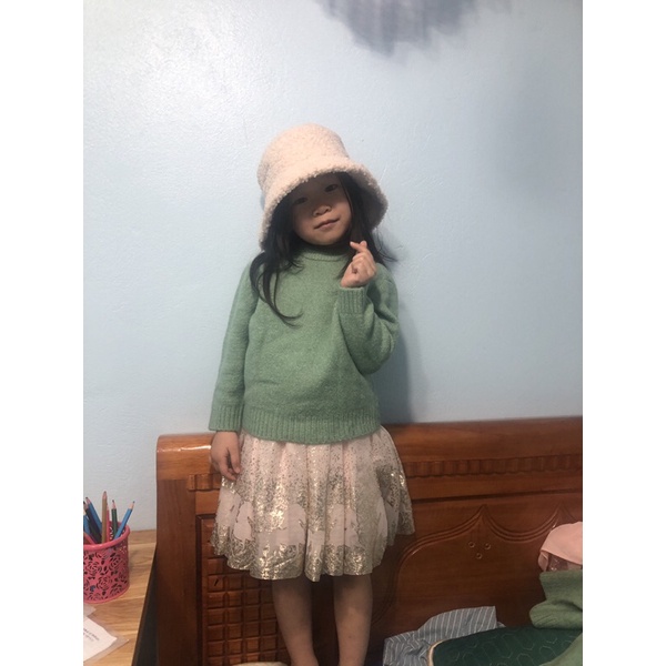 Áo len bé gái ZR 6 tháng - 5 tuổi  Áo len bông co giãn xuất dư 0322