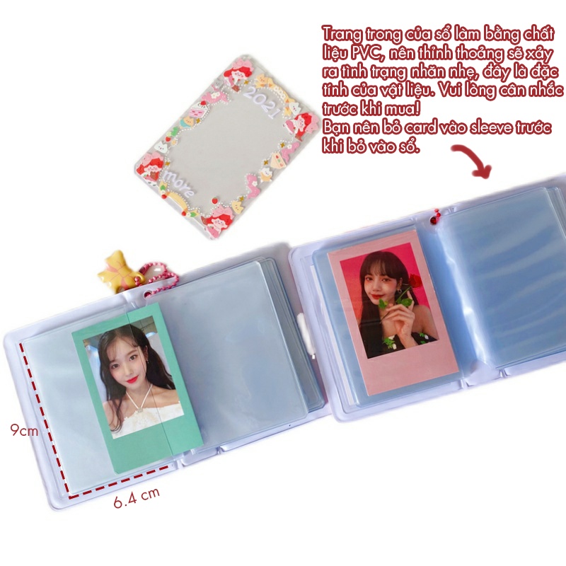 Sổ Card Kpop, Album Collect Book Fluffy Bear Cherry Bunny (móc khóa bán lẻ)