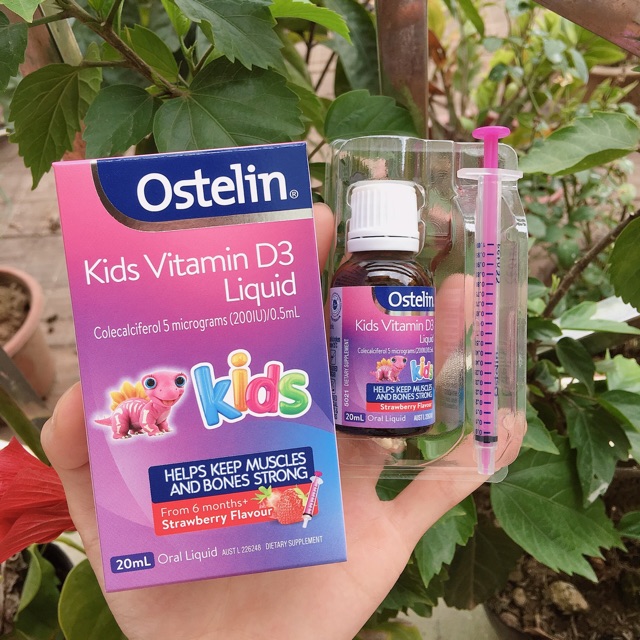 VITAMIN D3 OSTELIN Kid Của Úc Cho Bé Từ 6 Tháng Tuổi Lọ 20ml