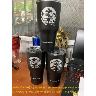 Ly Giữ Nhiệt StarBuck Théo Không Rỉ Cao Cấp Dung Lượng 900ml | Cốc Giữ Nhiệt Thái Lan Màu Đen