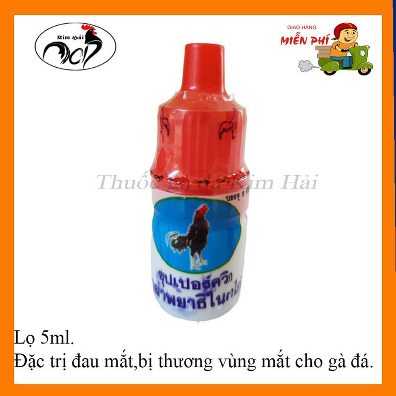 thuốc gà đá -- NHỎ MẮT XANH -LỌ 5ML -NHỎ MẮT TRỊ SÁN MẮT , LÁC MẮT,ĐAU MẮT CHO GÀ ĐÁ.