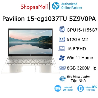Laptop hp pavilion 15-eg1037tu 5z9v0pa i5-1155g7| 8gb| 512gb| ob| 15.6″fhd| win11