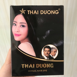 Dầu gội Nhuộm tóc dược liệu Gội là Đen thái dương hộp 5 gói