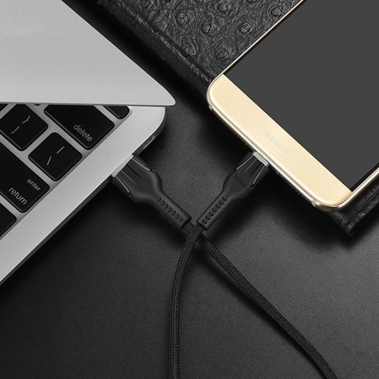 Cáp sạc nhanh ⚡FREESHIP50K⚡ Hoco U31 Type-C 2.4A dài 1m2 - chính hãng