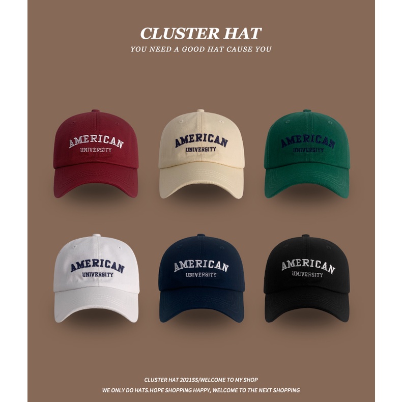 Mũ Lưỡi Trai Thêu Chữ Phong Cách Nhật Bản