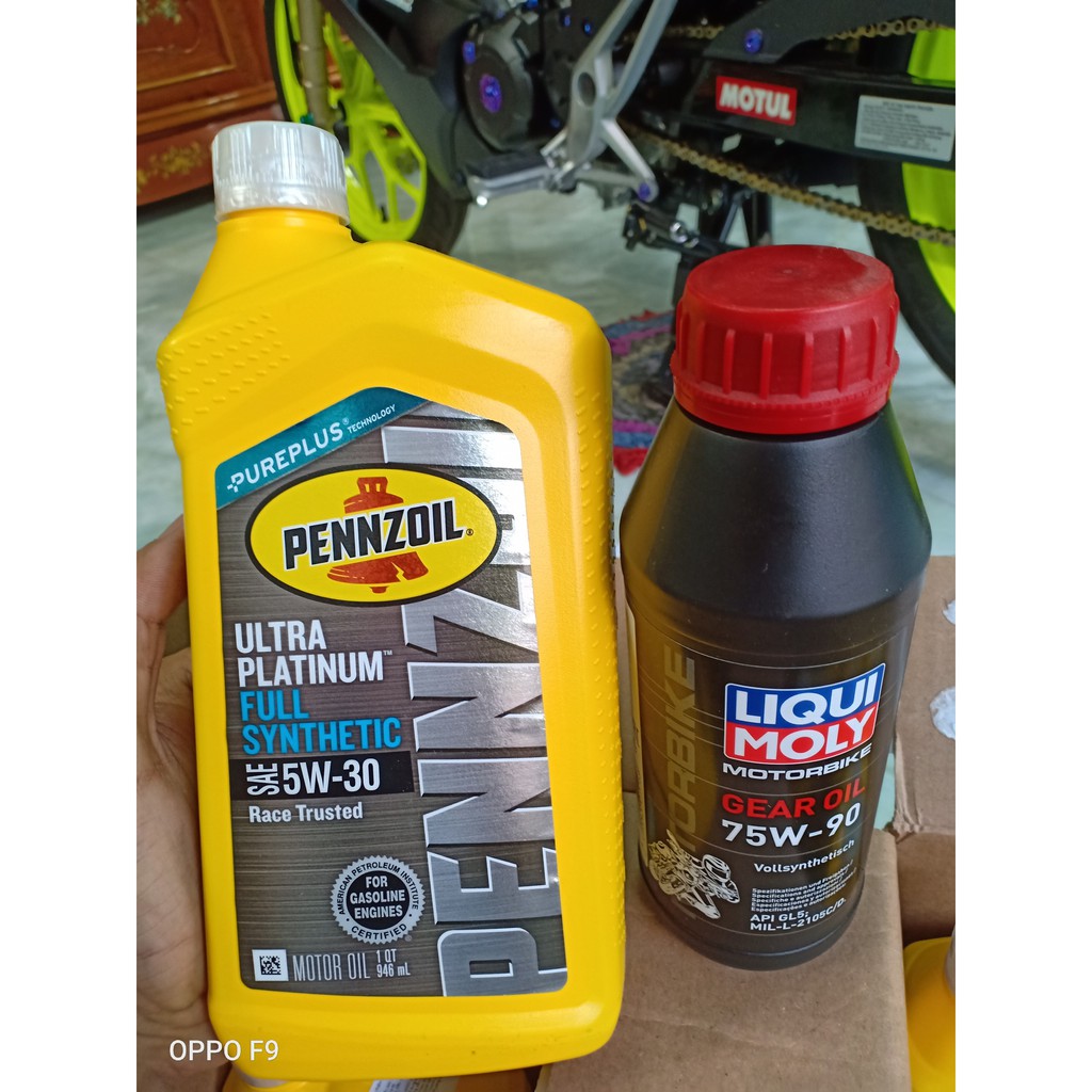 COMPO Nhớt Xe Tay Ga Pennzoil Ultra Platinum 5W-30 + Nhớt LAP Liqui Moly Gear Oil 75W90 Full tổng hợp 100% Cao Cấp