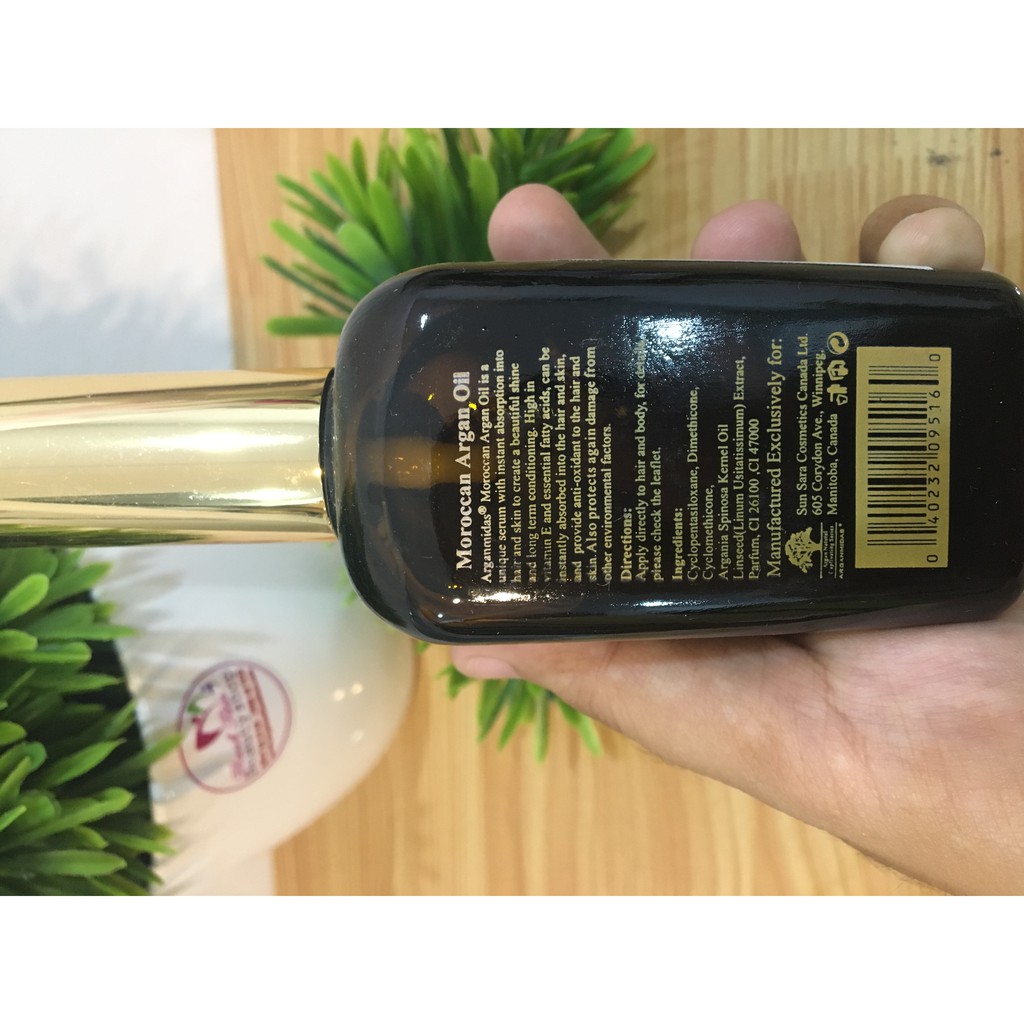 Tinh dầu dưỡng phục hồi tóc hư tổn Arganmidas Moroccan Argan Oil 100ml