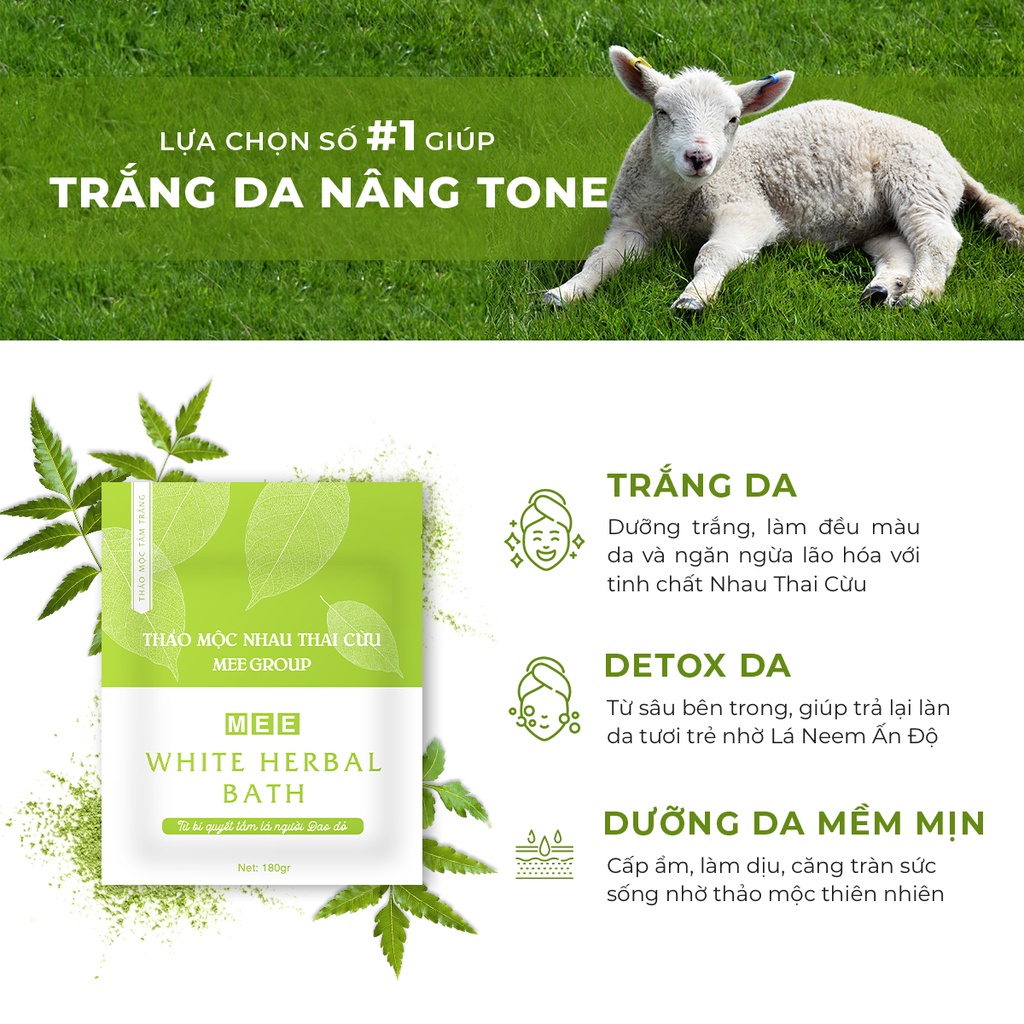 Combo 2 Tắm Trắng + Xịt Viêm Nang Lông 50ml + Sữa Tắm - MEE NATURAL