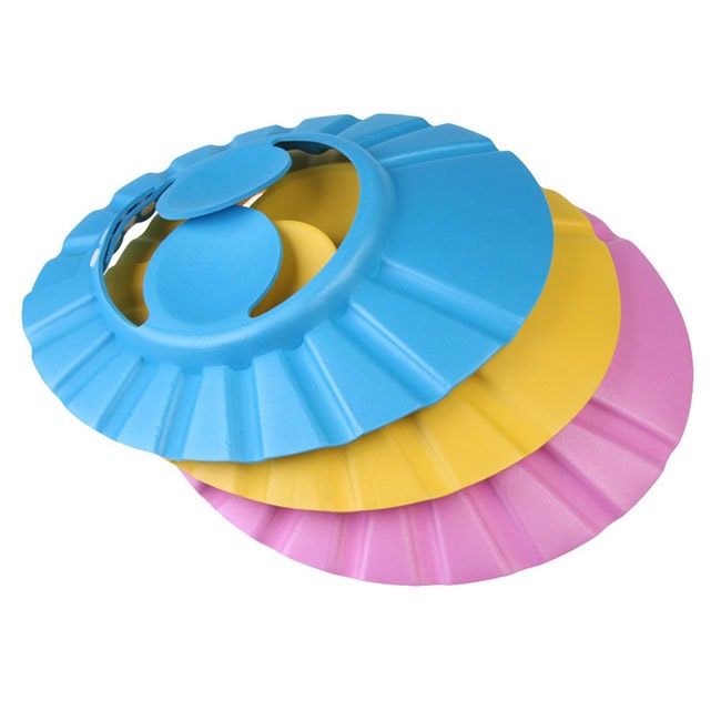 Mũ tắm chắn nước bịt tai giúp bé không sợ hãi, ngăn ngừa nước xuống tai mắt bé khi tắm