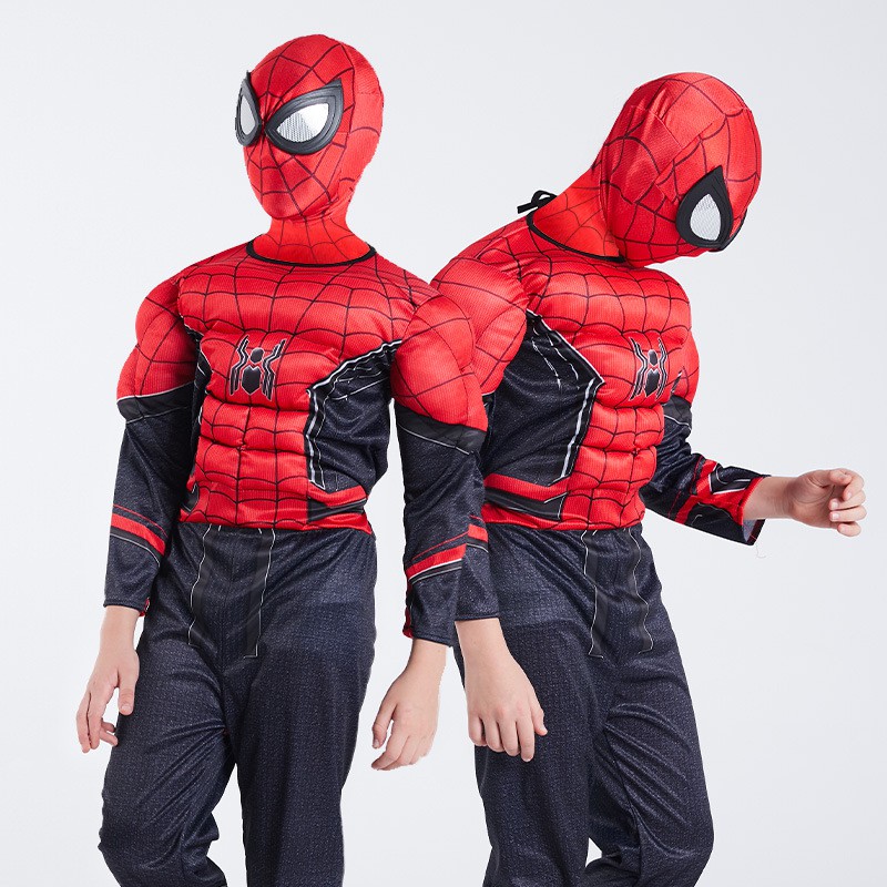 (CÓ SẴN) Trang Phục Hóa Trang Người Nhện Spider Man Trẻ Em, Bộ Đồ Spider Man Kèm Mặt Nạ, Trang Phục Siêu Anh Hùng
