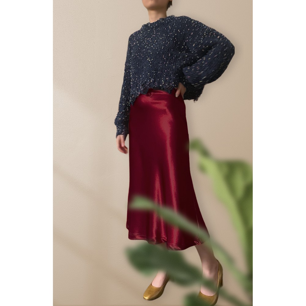 CHÂN VÁY LỤA CHỮ A MIDI | BigBuy360 - bigbuy360.vn