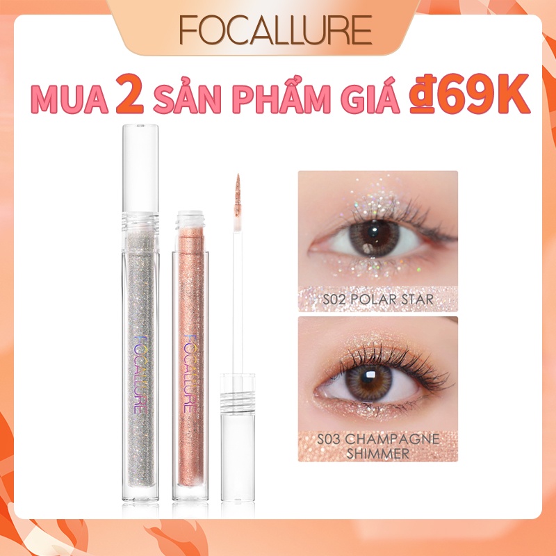 Phấn Mắt Dạng Lỏng Focallure Chống Thấm Nước Lâu Trôi Phù Hợp Cho Da Nhạy Cảm