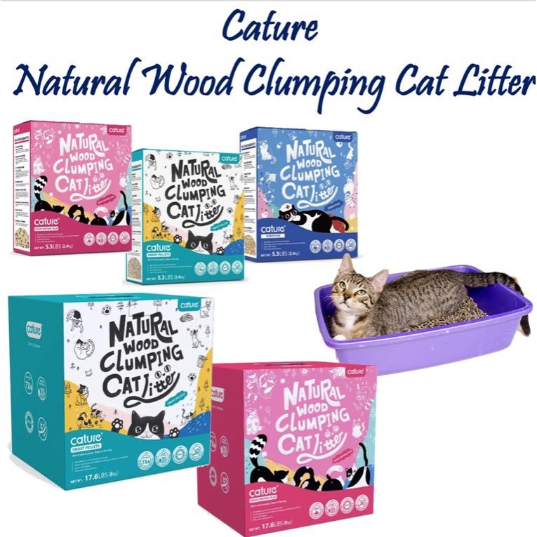 Cát vệ sinh Cature cho mèo Natural Wood cát gỗ &amp; Natural Tofu cát đậu nành hữu cơ cho mèo an toàn thân thiện môi trường